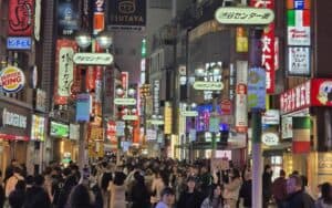 Foto de neones en Shibuya Tokio